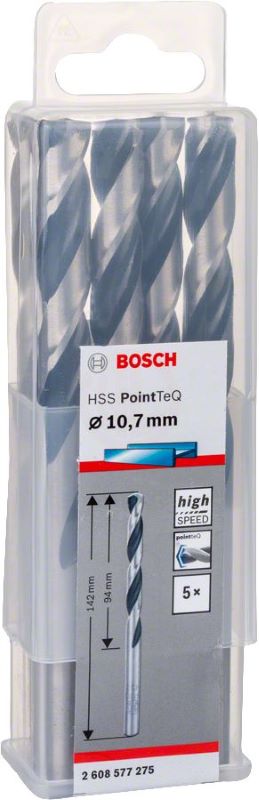 Bosch Metal Matkap Ucu HSS PointTeQ (DIN 338) 10,7 mm (5 Adet) 