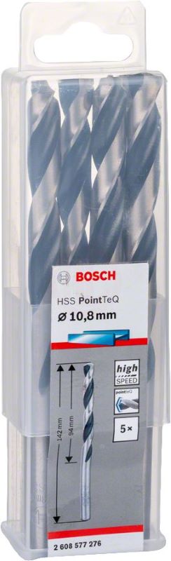 Bosch Metal Matkap Ucu HSS PointTeQ (DIN 338) 10,8 mm (5 Adet) 