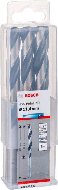 Bosch Metal Matkap Ucu HSS PointTeQ (DIN 338) 11,4 mm (5 Adet) 