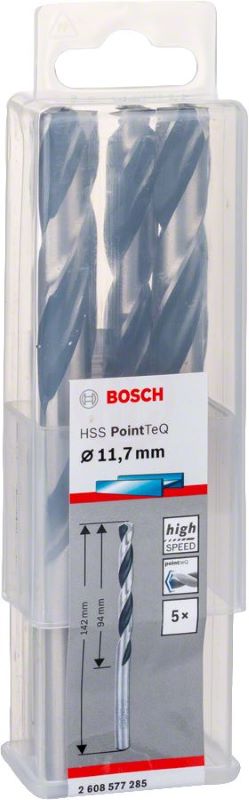 Bosch Metal Matkap Ucu HSS PointTeQ (DIN 338) 11,7 mm (5 Adet) 
