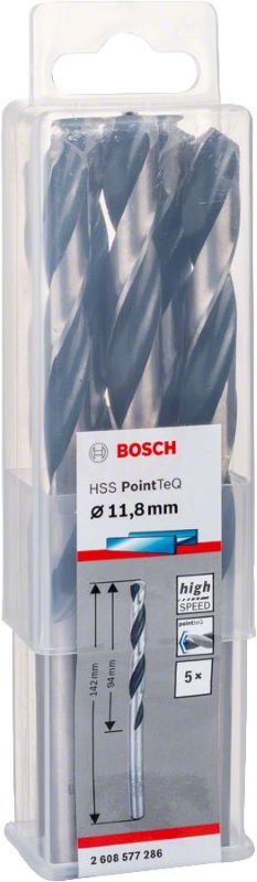Bosch Metal Matkap Ucu HSS PointTeQ (DIN 338) 11,8 mm (5 Adet) 