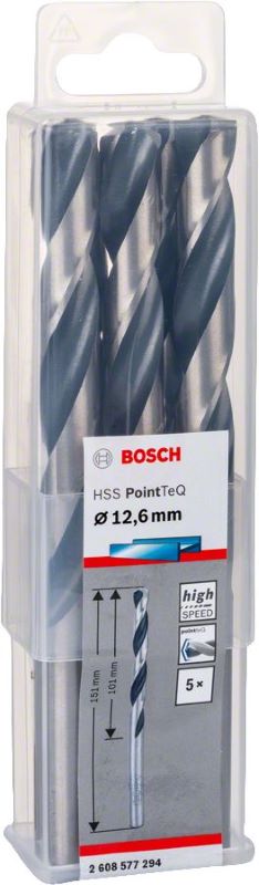 Bosch Metal Matkap Ucu HSS PointTeQ (DIN 338) 12,6 mm (5 Adet) 
