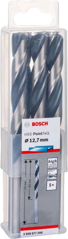 Bosch Metal Matkap Ucu HSS PointTeQ (DIN 338) 12,7 mm (5 Adet) 