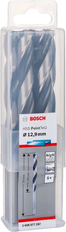 Bosch Metal Matkap Ucu HSS PointTeQ (DIN 338) 12,9 mm (5 Adet) 