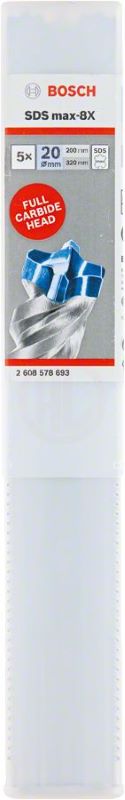 - Bosch SDS Max-8X Kırıcı Delici Uç 20x320 mm (5 Adet) 
