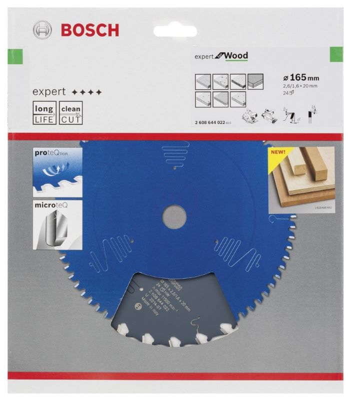 Bosch Daire Testere Bıçağı Expert For Wood 165x20 mm 24 Diş (2,6/1,6 mm) 