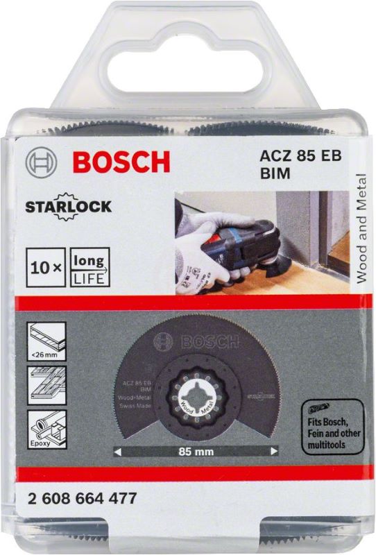 Bosch Starlock Testere Ucu Wood And Metal ACZ 85 EB 85 mm (10 Adet) 