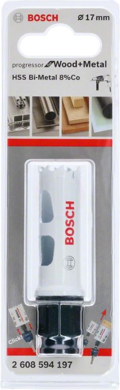 Bosch Progressor Metal ve Ahşap Delik Açma Testeresi 17 mm 