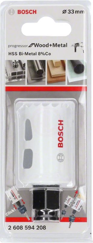 Bosch Progressor Metal ve Ahşap Delik Açma Testeresi 33 mm 