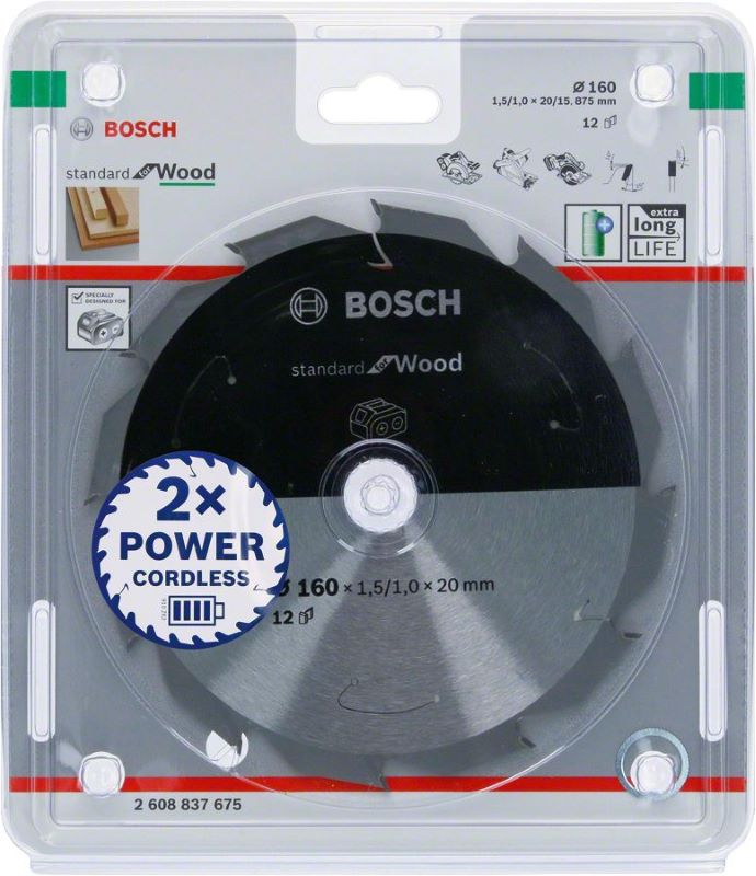 Bosch Daire Testere Bıçağı Standard For Wood 160x20 mm 12 Diş 