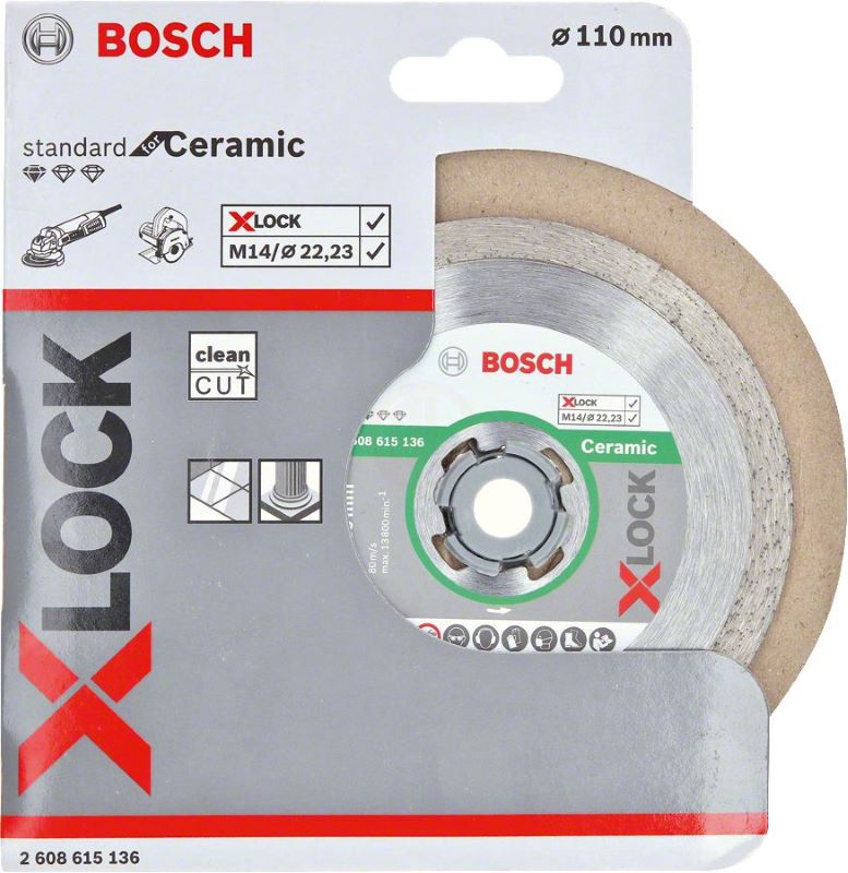 Bosch X-Lock Elmas Kesme Diski Standard For Ceramic 110x22,23 mm 