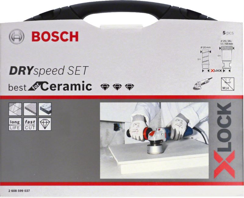 Bosch X-Lock Kuru Elmas Delici Uç DrySpeed Best For Ceramic Set 