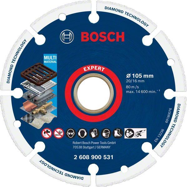 Bosch Metal Kesme Diski Diamond Metal Wheel 105x20/16 mm 