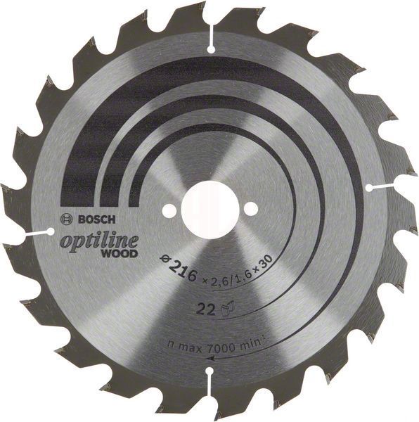 Bosch Daire Testere Bıçağı Optiline Wood 216x30 mm 22 Diş 