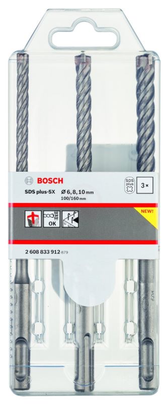 Bosch SDS Plus-5X Kırıcı Delici Uç Set (3 Parça Ø6-10 mm) 