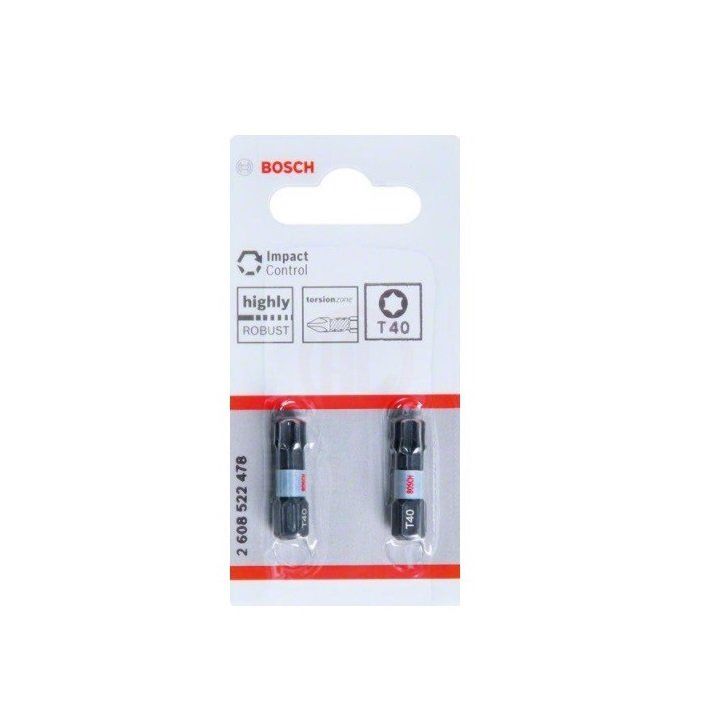 Bosch Vidalama Ucu Impact Control T40x25 mm (2 Adet) 