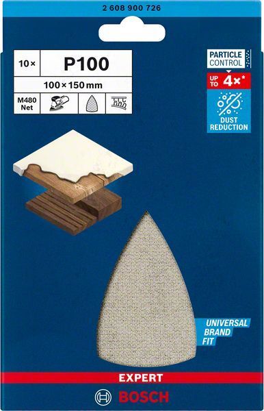Bosch Ağ Zımpara Expert M480 100x150 mm 100 Kum (10 Adet) 