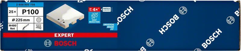Bosch Ağ Zımpara Expert M480 Ø225 mm 180 Kum (25 Adet) Alçıpan 