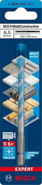 Bosch Çok Amaçlı Matkap Ucu Expert HEX-9 MC 6,5x100mm 