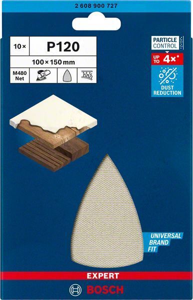 Bosch Ağ Zımpara Expert M480 100x150 mm 120 Kum (10 Adet) 