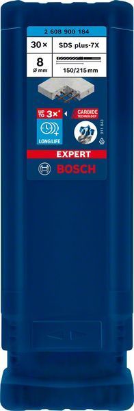 Bosch Kırıcı Delici Uç SDS-Plus-7X Expert 8x215 mm (30 Adet) 
