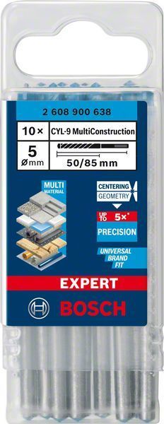 Bosch Çok Amaçlı Matkap Ucu Expert CYL-9 MC 5x85 mm (10 Adet) 