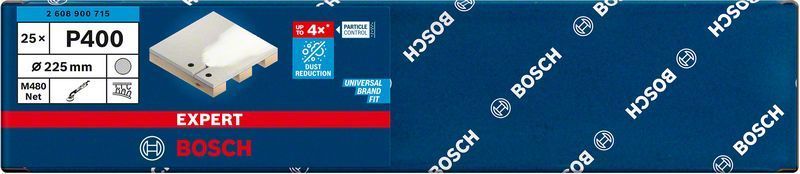 Bosch Ağ Zımpara Expert M480 Ø225 mm 320 Kum (25 Adet) Alçıpan 