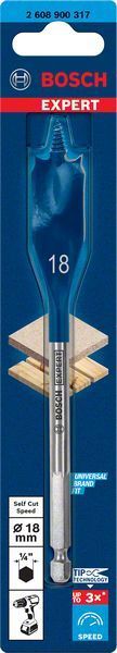 Bosch Ahşap Matkap Uç Expert SCS Yaprak HEX 18x152 mm 