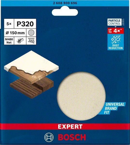 Bosch Ağ Zımpara Expert M480 Ø150 mm 320 Kum (5 Adet) 