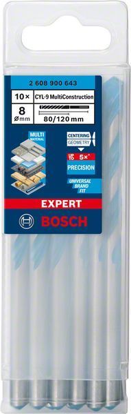 Bosch Çok Amaçlı Matkap Ucu Expert CYL-9 MC 8x120 (10 Adet) 