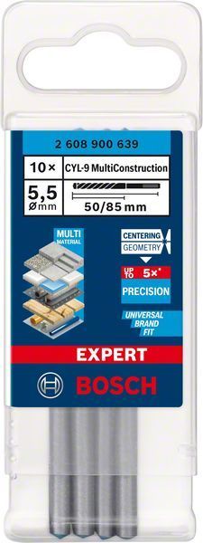 Bosch Çok Amaçlı Matkap Ucu Expert CYL-9 MC 5,5x85 (10 Adet) 