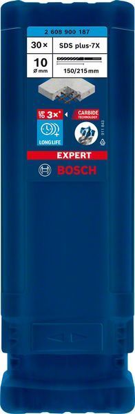 Bosch Kırıcı Delici Uç SDS-Plus-7X Expert 10x215 mm (30 Adet) 