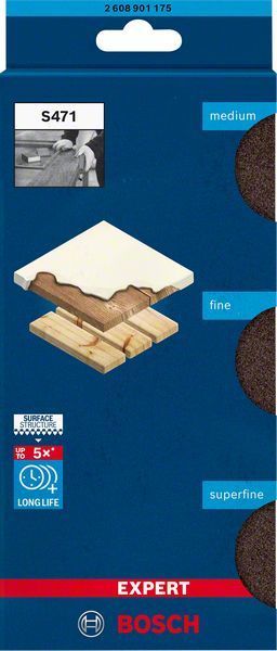 Bosch Sünger Zımpara Expert S471 Best for Dört Taraflı (3 Adet) 