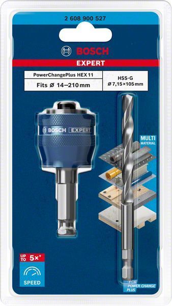 Bosch Delik Açma Testeresi Expert PC-Plus Panç Adaptör eHD+sMC HSSG 105 Ø8,7 