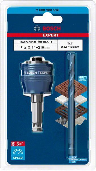 Bosch Delik Açma Testeresi Expert PC-Plus Panç Adaptör eHD+sMC TCT 105 Ø8,7 