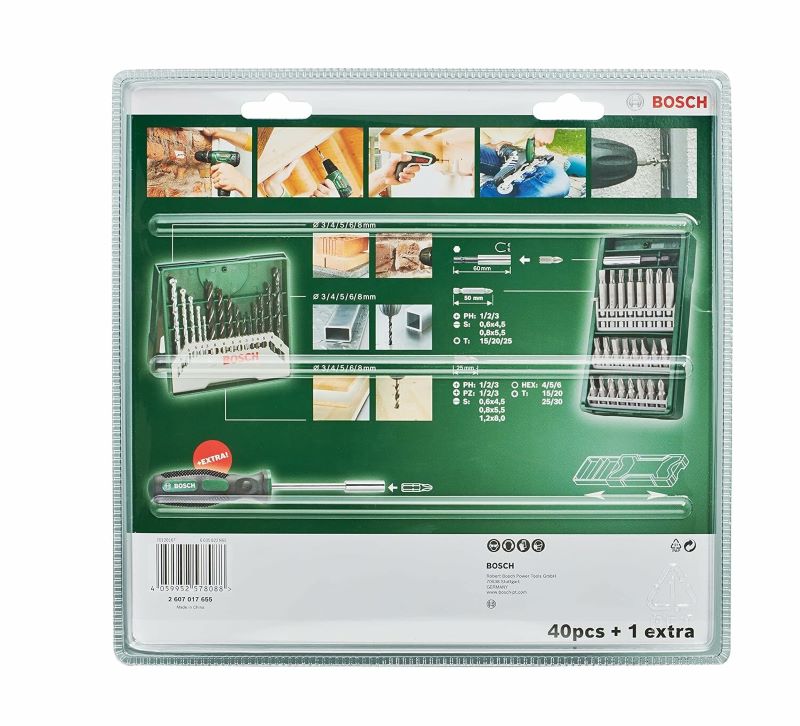 Bosch XLine 15 Parça Delme & 25 Parça Vidalama Ucu Seti + Tornavida 