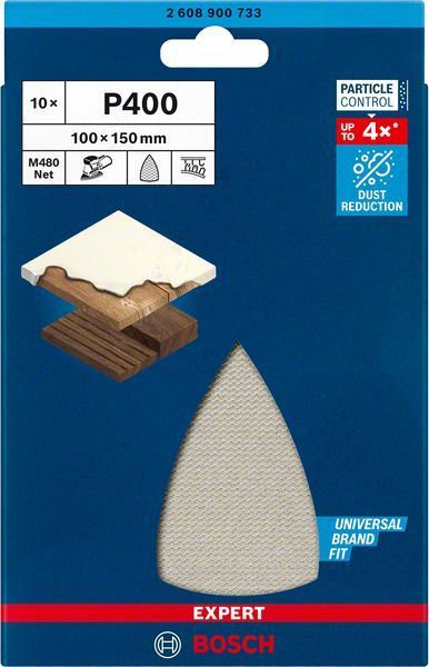Bosch Ağ Zımpara Expert M480 100x150 mm 400 Kum (10 Adet) 