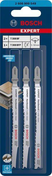 Bosch Dekupaj Testere Bıçağı Expert ExCleanHardW Set (3 Parça) 