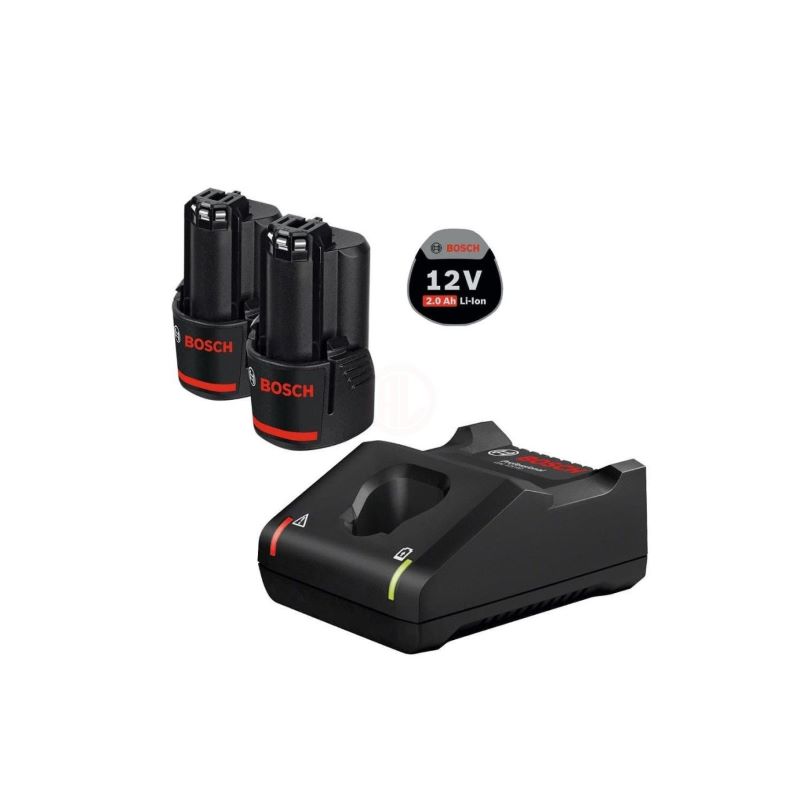 Bosch Akü Şarj Cihazı Set (GAL 12V-40 + 2 x GBA 12V 2,0 Ah) 