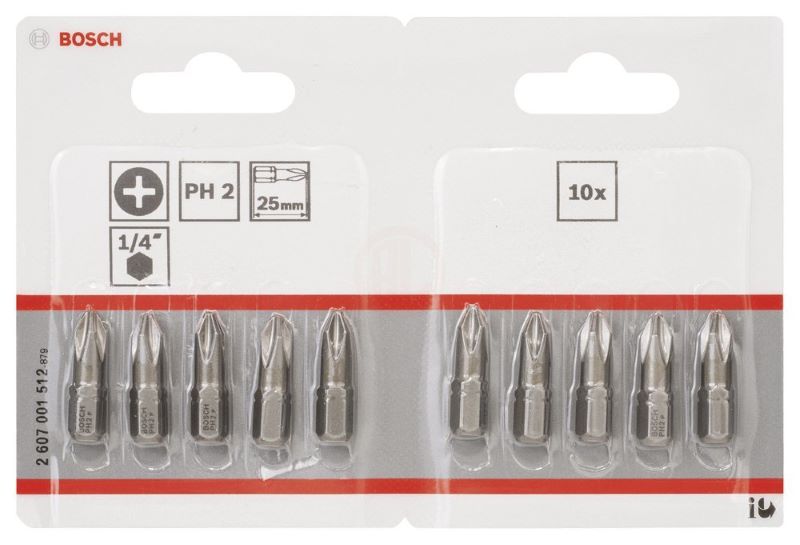 Bosch Vidalama Ucu Extra Hard PH2x25 mm (10 Adet) 