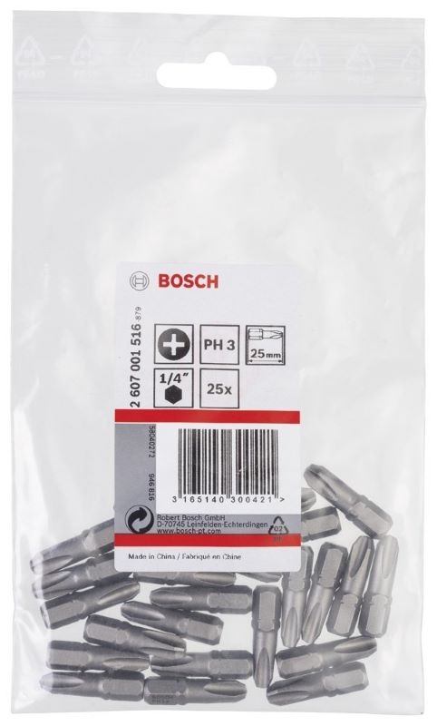 Bosch Vidalama Ucu Extra Hard PH3x25 mm (25 Adet) 