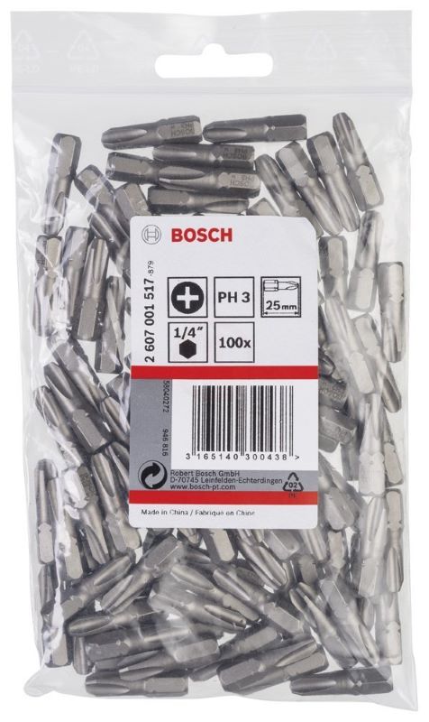 Bosch Vidalama Ucu Extra Hard PH3x25 mm (100 Adet) 