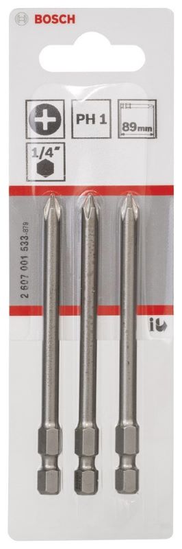 Bosch Vidalama Ucu Extra Hard PH1x89 mm (3 Adet) 