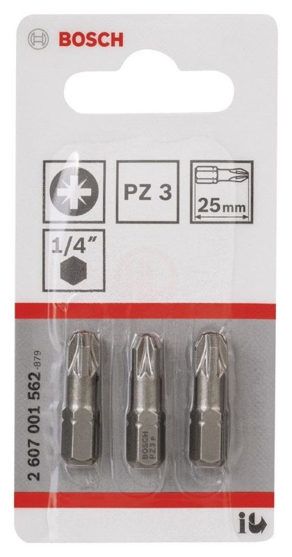 Bosch Vidalama Ucu Extra Hard PZ3x25 mm (3 Adet) 