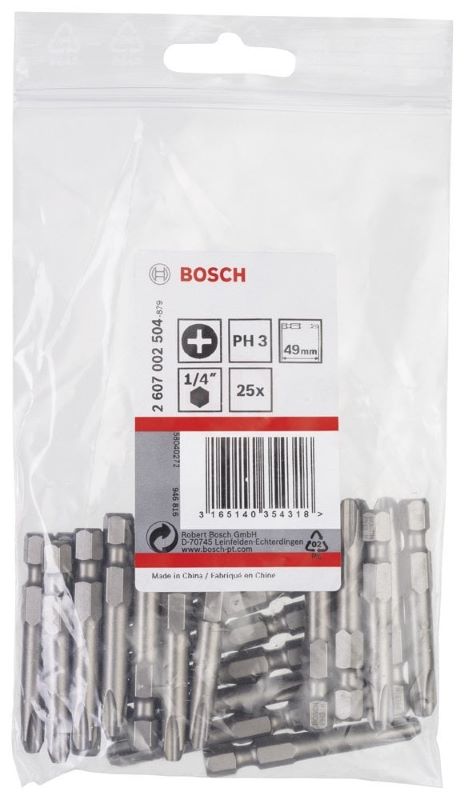 Bosch Vidalama Ucu Extra Hard PH3x49 mm (25 Adet) 