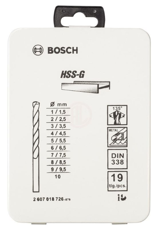 Bosch Metal Matkap Ucu HSS-G DIN 338 Set (19 Parça) 