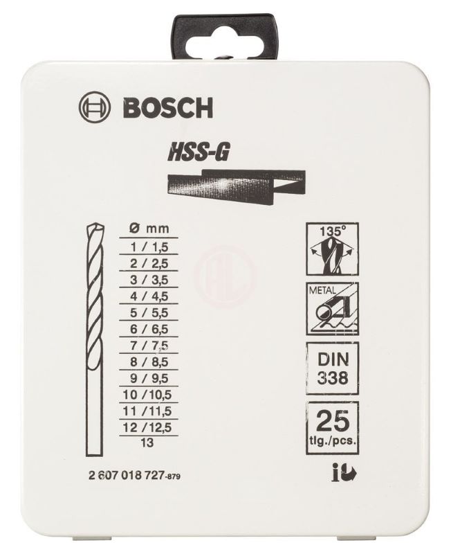 Bosch Metal Matkap Ucu HSS-G DIN 338 Set (25 Parça) 
