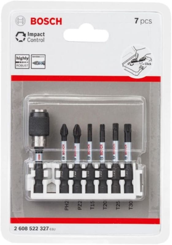 Bosch Vidalama Ucu Impact Control Set (7 Parça HT + PH/PZ/T x 50 mm) 