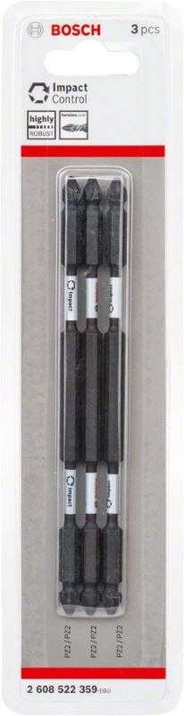 Bosch Vidalama Ucu Çift Taraflı Impact Control PZ2-PZ2x150 mm (3 Adet) 