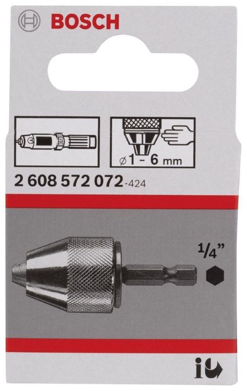 Bosch Anahtarsız Mandren 1/4 İnç HEX Ø1-6 mm 